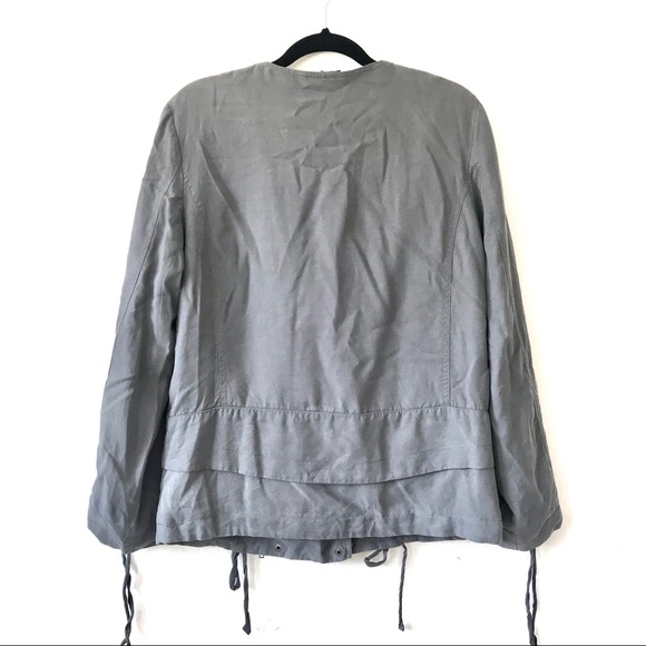 TopShop Biker Style Jacket Sz US6 S/M Grey Full Zp - Picture 2 of 7